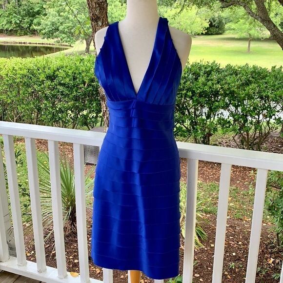 Eliza J Tiered Dress | Cobalt - Picture 1 of 4